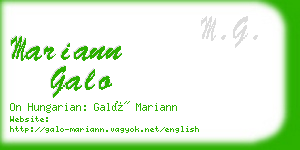 mariann galo business card